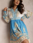 elsa.m by may Rochie Alb-Albastră Basaste