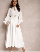 elsa.m by may Rochie Albă cu Curea Elothoe