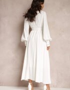 elsa.m by may Rochie Albă cu Curea Elothoe