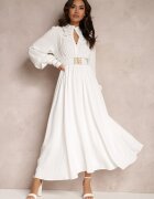 elsa.m by may Rochie Albă cu Curea Elothoe