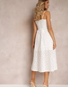 elsa.m by may Rochie Albă cu Textură Delicată și Crăpătură la Bază Kendia