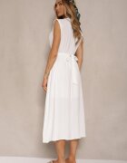 elsa.m by may Rochie Albă evazată cu cordon cu cataramă Meniros