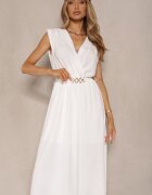 elsa.m by may Rochie Albă evazată cu cordon cu cataramă Meniros