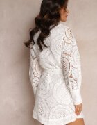elsa.m by may Rochie Albă tip cămașă cu Dantelă Lenora