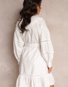 elsa.m by may Rochie Albă Tip Cămașă cu nasturi perlați și inserții dantelate Shyanne