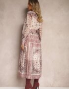elsa.m by may Rochie Bej cu o croială evazată de cămașă din bumbac și curea Merichelle