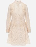 elsa.m by may Rochie Bej deschis Cloș Tip cămașă Rutty
