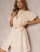elsa.m by may Rochie bej deschis din bumbac Halpy