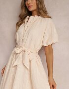 elsa.m by may Rochie bej deschis din bumbac Halpy