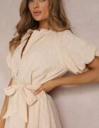 elsa.m by may Rochie bej deschis din bumbac Halpy