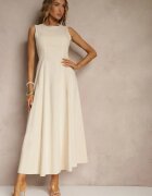 elsa.m by may Rochie Bej deschis din viscoză cu croi evazat Fără mâneci Barneria