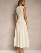 elsa.m by may Rochie Bej deschis din viscoză cu croi evazat Fără mâneci Barneria