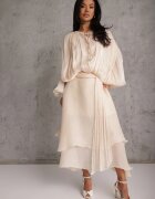 elsa.m by may Rochie Bej deschis Evazată de seară din șifon Amanna