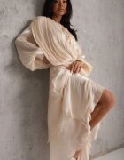 elsa.m by may Rochie Bej deschis Evazată de seară din șifon Amanna
