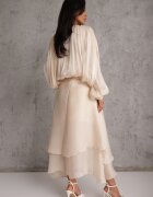 elsa.m by may Rochie Bej deschis Evazată de seară din șifon Amanna