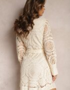 elsa.m by may Rochie Bej deschis tip cămașă cu dantelă Lenora