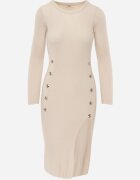 elsa.m by may Rochie Bej Deschis Tricotată Phelona
