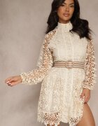 elsa.m by may Rochie Bej deschisă cu centură Monilla