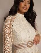 elsa.m by may Rochie Bej deschisă cu centură Monilla