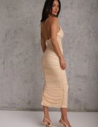 elsa.m by may Rochie Bej Din plasă Midi Mulată Cu bretele Nirielle