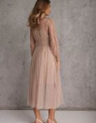 elsa.m by may Rochie bej evazată midi din tul cu dantelă Rislaine