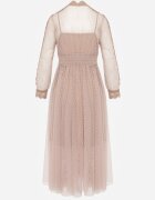 elsa.m by may Rochie bej evazată midi din tul cu dantelă Rislaine