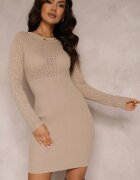 elsa.m by may Rochie bej închis tricotată Demastis