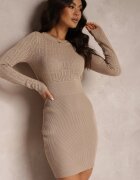 elsa.m by may Rochie bej închis tricotată Demastis