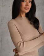 elsa.m by may Rochie Bejă din Viscoză cu poale plisate Dikire