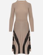 elsa.m by may Rochie Bejă din Viscoză cu poale plisate Dikire