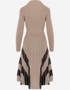 elsa.m by may Rochie Bejă din Viscoză cu poale plisate Dikire