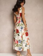 elsa.m by may Rochie bejă evazată din bumbac cu imprimeu floral Ilanis