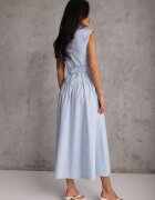 elsa.m by may Rochie Cămașă Albastră din bumbac-viscoză Fără Mâneci cu curea Athithoe