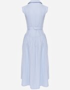 elsa.m by may Rochie Cămașă Albastră din bumbac-viscoză Fără Mâneci cu curea Athithoe