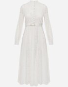 elsa.m by may Rochie de seară din dantelă cu vâscoză bumbac și curea Saphosi Albă
