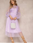elsa.m by may Rochie de tul Mov Cloș cu dantelă Nirthe
