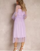 elsa.m by may Rochie de tul Mov Cloș cu dantelă Nirthe