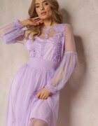 elsa.m by may Rochie de tul Mov Cloș cu dantelă Nirthe