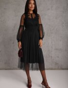 elsa.m by may Rochie de tul Neagră Evazată cu dantelă Nirthe