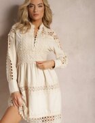elsa.m by may Rochie din dantelă bej cu decolteu decorativ Sweeney