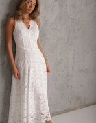 elsa.m by may Rochie evazată din dantelă cu partea de sus corsetată Apadina Albă