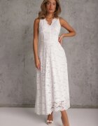 elsa.m by may Rochie evazată din dantelă cu partea de sus corsetată Apadina Albă