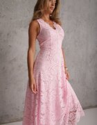 elsa.m by may Rochie evazată din dantelă cu partea de sus corsetată Apadina Roz