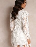 elsa.m by may Rochie Evazată Mini Albă din Dantelă Delores