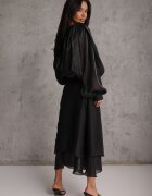 elsa.m by may Rochie Evazată Neagră De seară din șifon Amanna
