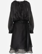 elsa.m by may Rochie Evazată Neagră De seară din șifon Amanna