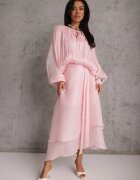 elsa.m by may Rochie Evazată Roz De Seară din Șifon Amanna