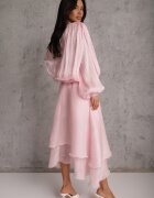 elsa.m by may Rochie Evazată Roz De Seară din Șifon Amanna