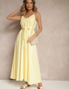 elsa.m by may Rochie Galbenă cu Bumbac și Vâscoză cu Cordon Decorativ Savaine