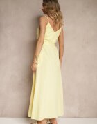 elsa.m by may Rochie Galbenă cu Bumbac și Vâscoză cu Cordon Decorativ Savaine